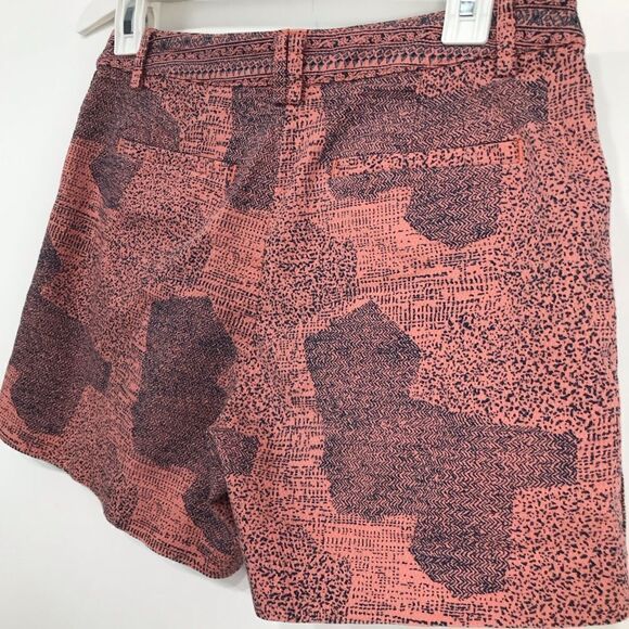 Anthropologie Cartonnier Island Hopper Peach Navy Speckle Button Side Shorts - Picture 9 of 16